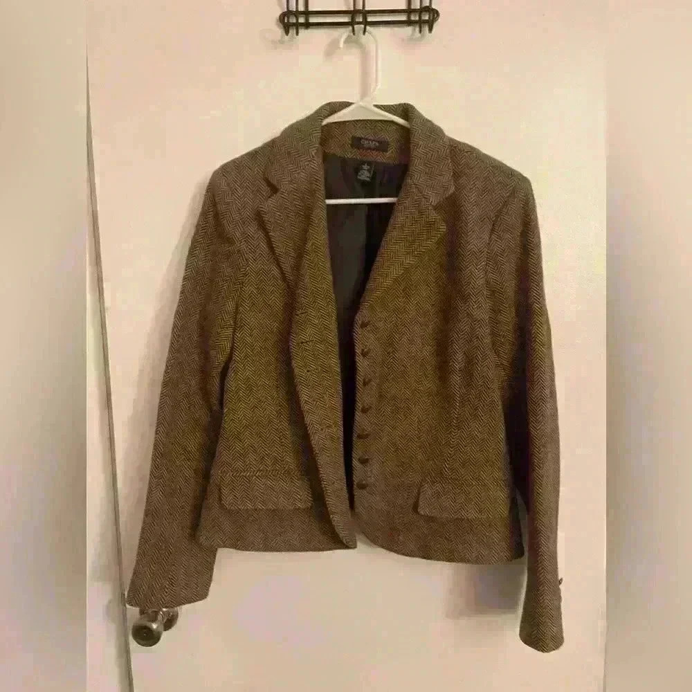 Chaps Brown Herringbone Blazer